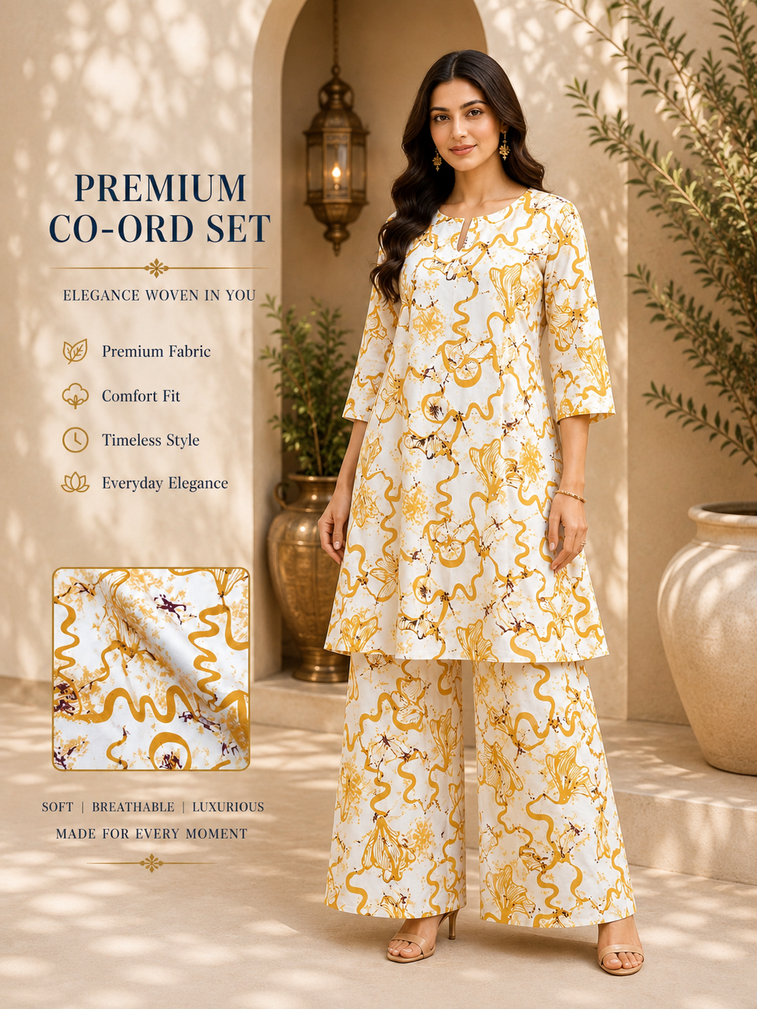 Premium Printed Women's Co-Ord Set | Elegant Comfort Fit