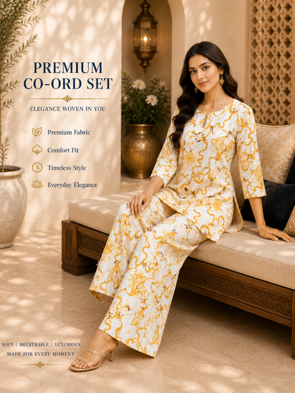 Premium Printed Women's Co-Ord Set | Elegant Comfort Fit