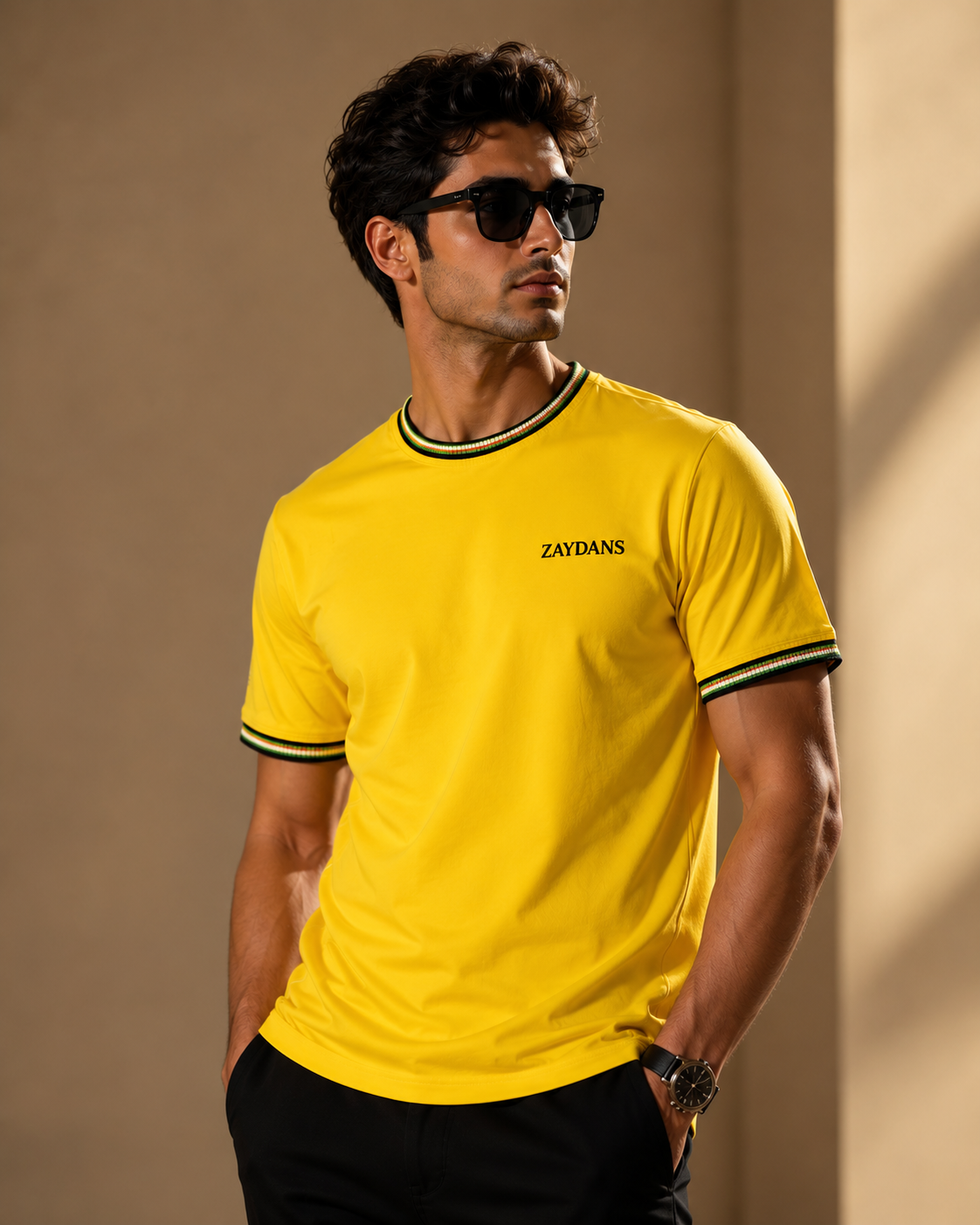 ZAYDANS Premium Yellow Signature T-Shirt