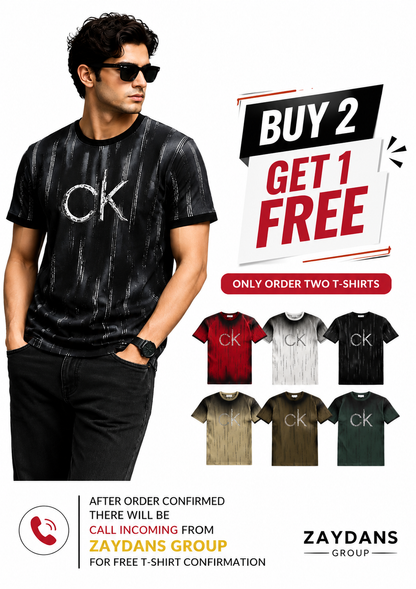ZAYDANS Premium Printed T-Shirt for Men | Buy 2 Get 1 Free
