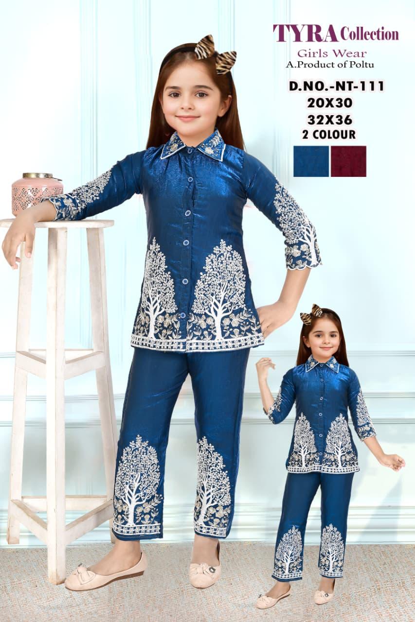 Tyra Collection Girls Embroidered Co-Ord Set – NT-111