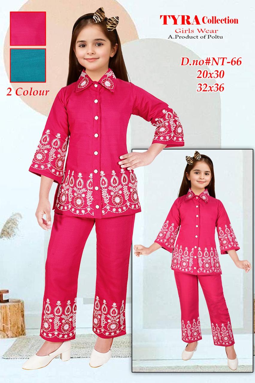 Tyra Collection Girls Embroidered Co-Ord Set – NT-66