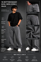 Premium  Baggy Jeans – Non Lycra Denim | Oversized Fit
